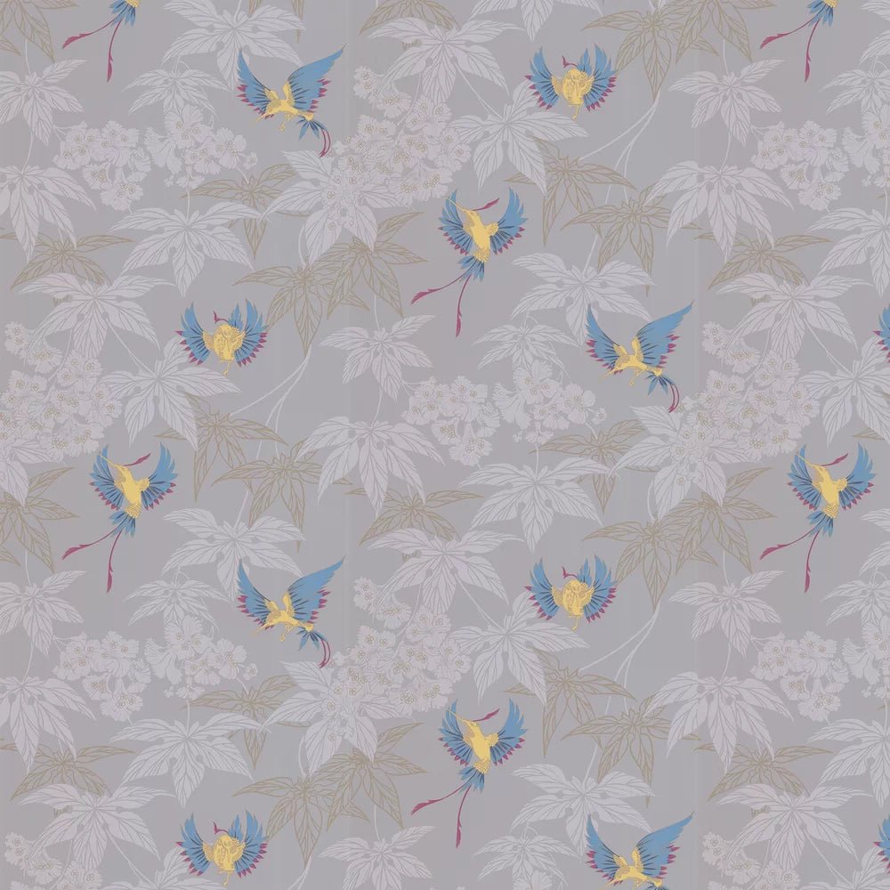 Grove Garden Wallpaper - Grey / Yellow - Osborne & Little - W5603-09 - Premier Wallcovering