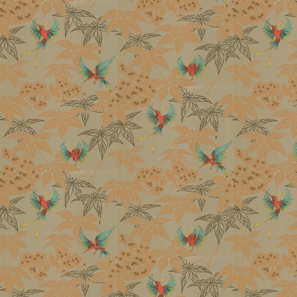 Grove Garden Wallpaper - Copper / Brick Red - Osborne & Little - W5603-08 - Premier Wallcovering