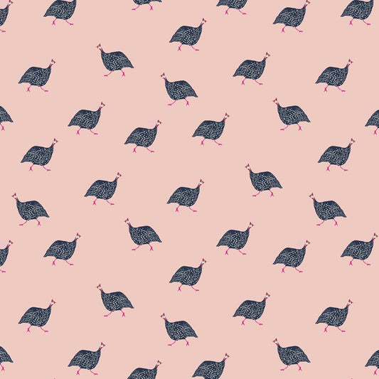 Guinea Fowl Wallpaper - Blush Pink - Joules - 118566 - Premier Wallcovering