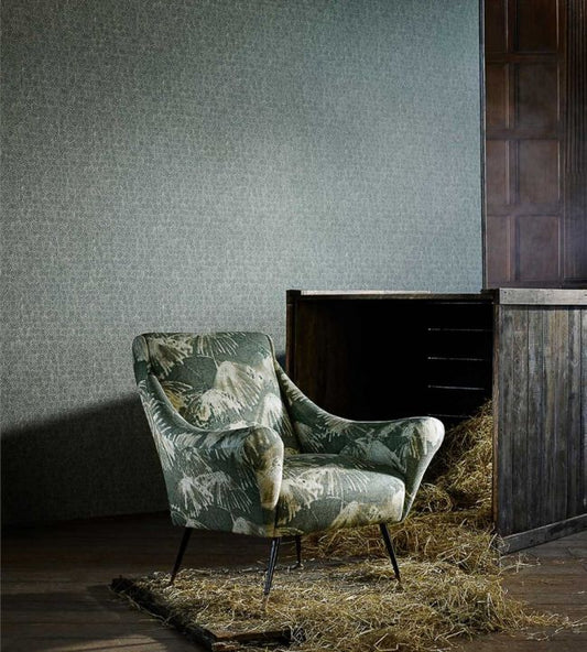 Guinea Wallpaper - Blue Stone - ZKEM312648 - Zoffany - Premier Wallcovering