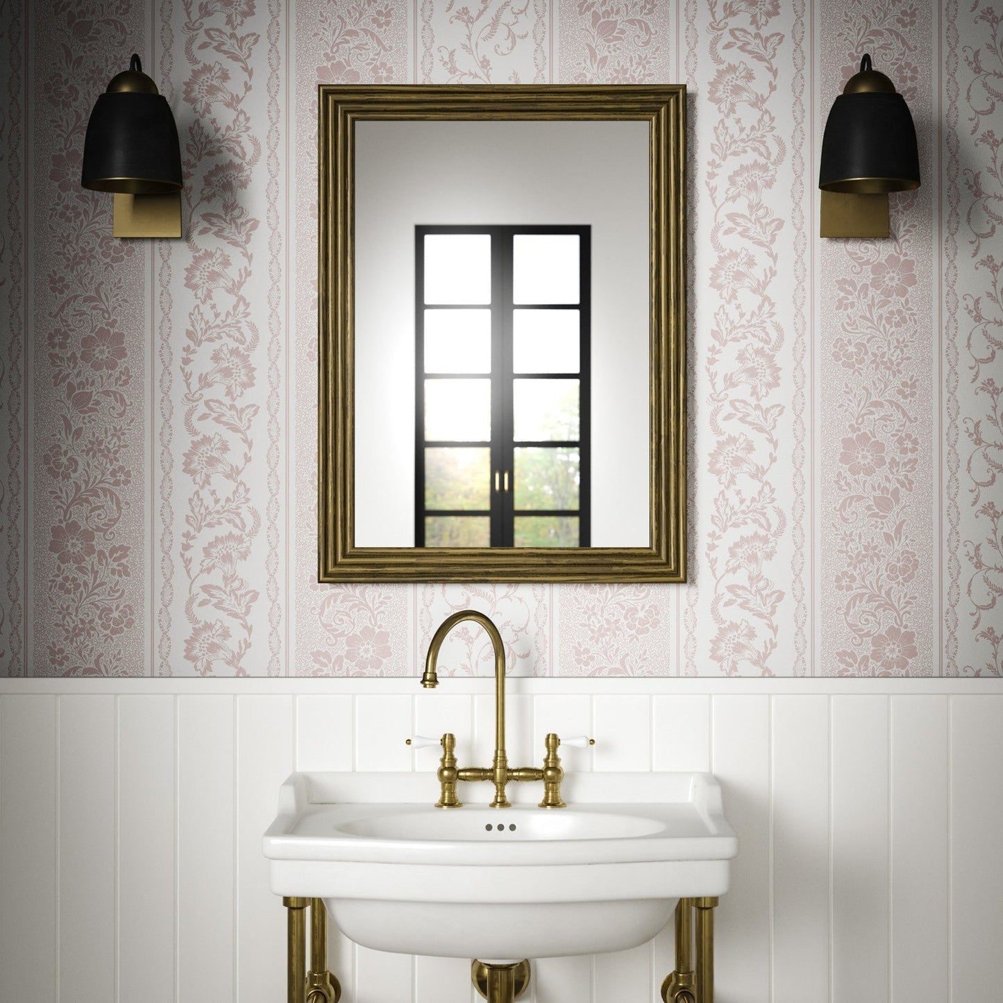 Guinevere Wallpaper - Blush - Warner House - Premier Wallcovering
