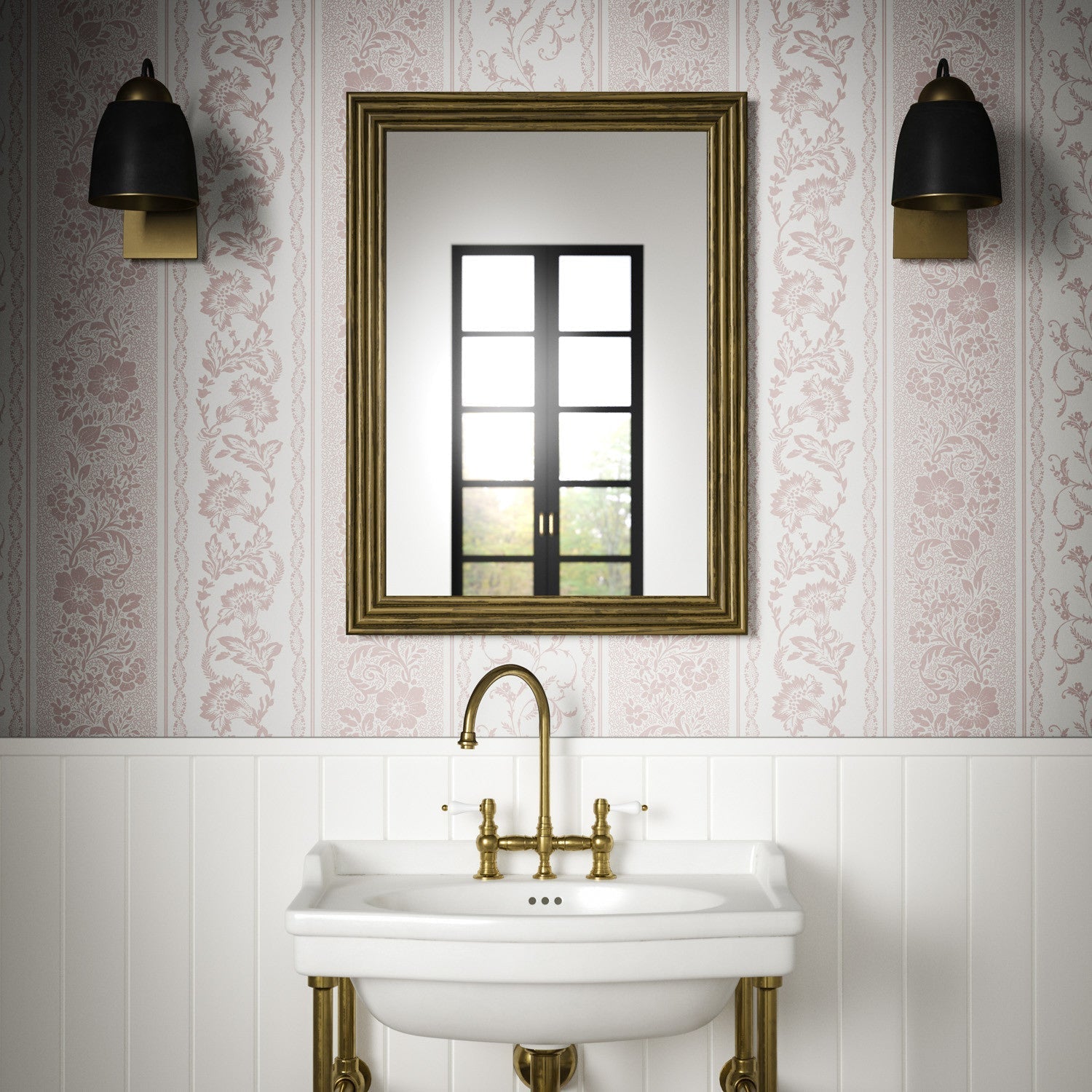 Guinevere Wallpaper - Blush - Warner House - Premier Wallcovering