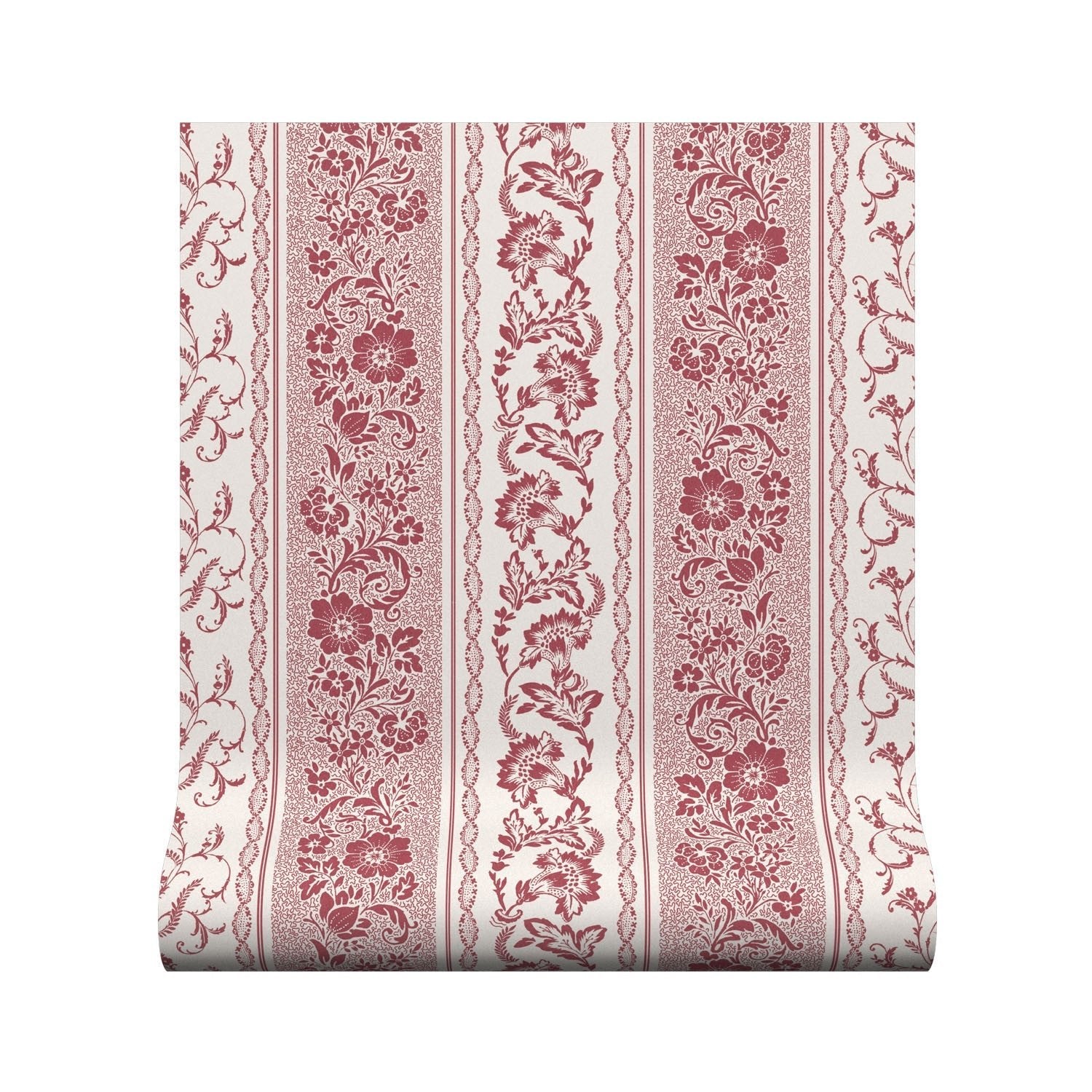 Guinevere Wallpaper - Red - Warner House - Premier Wallcovering