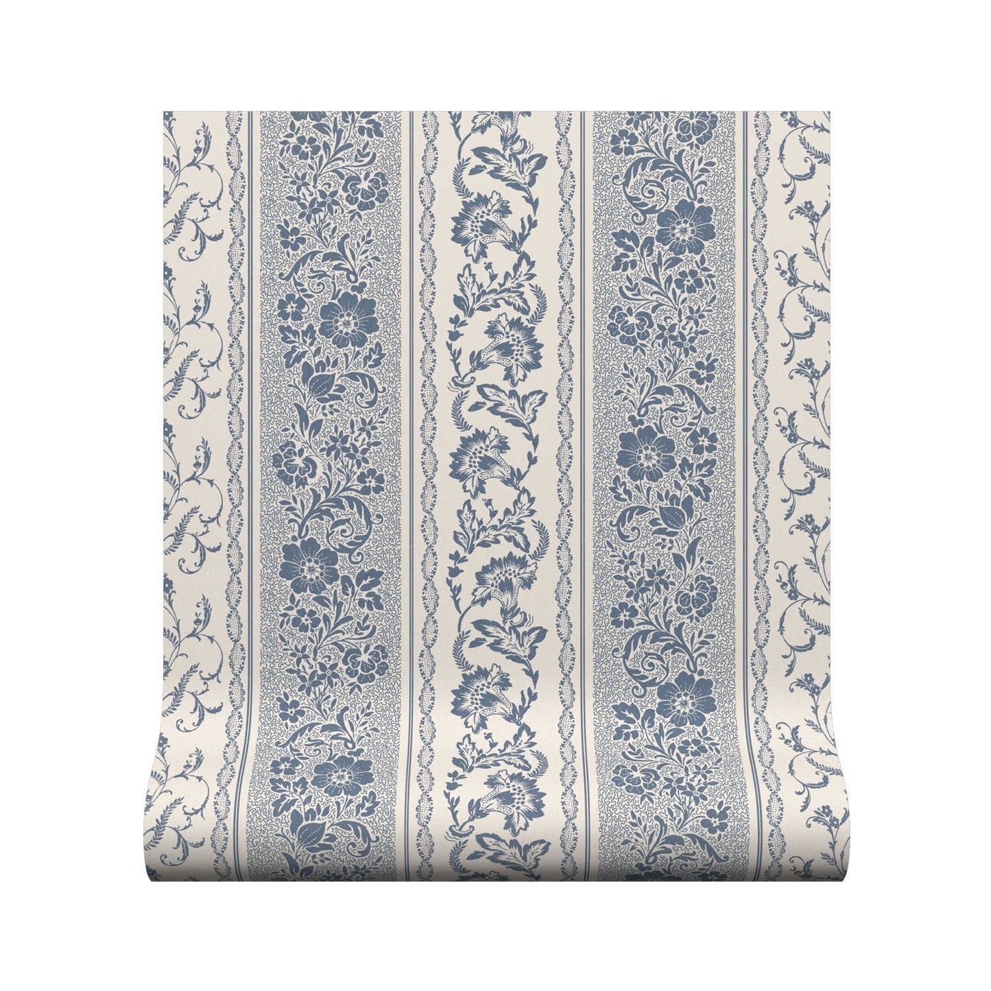 Guinevere Wallpaper - China Blue - Warner House - Premier Wallcovering