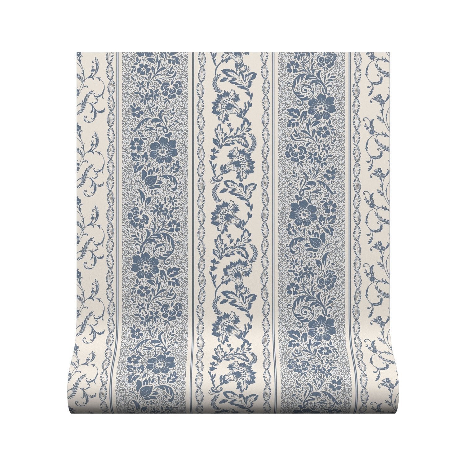 Guinevere Wallpaper - China Blue - Warner House - Premier Wallcovering