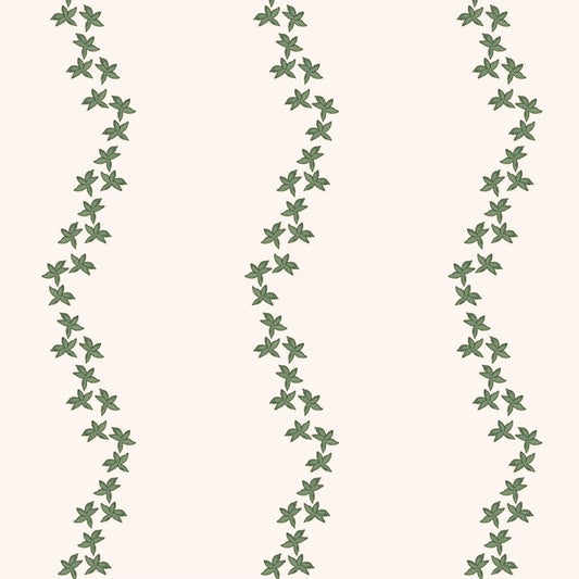 Guirlande Wallpaper - Green - Ottoline - W/GUIR/1 - Premier Wallcovering