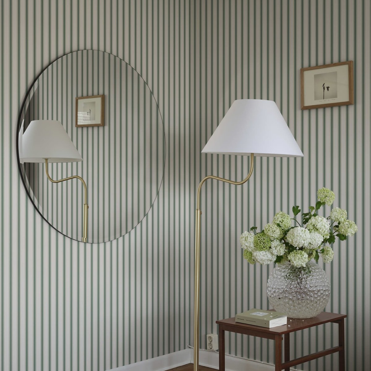 Gustav Wallpaper - Green - Sandberg - S10383 - Premier Wallcovering