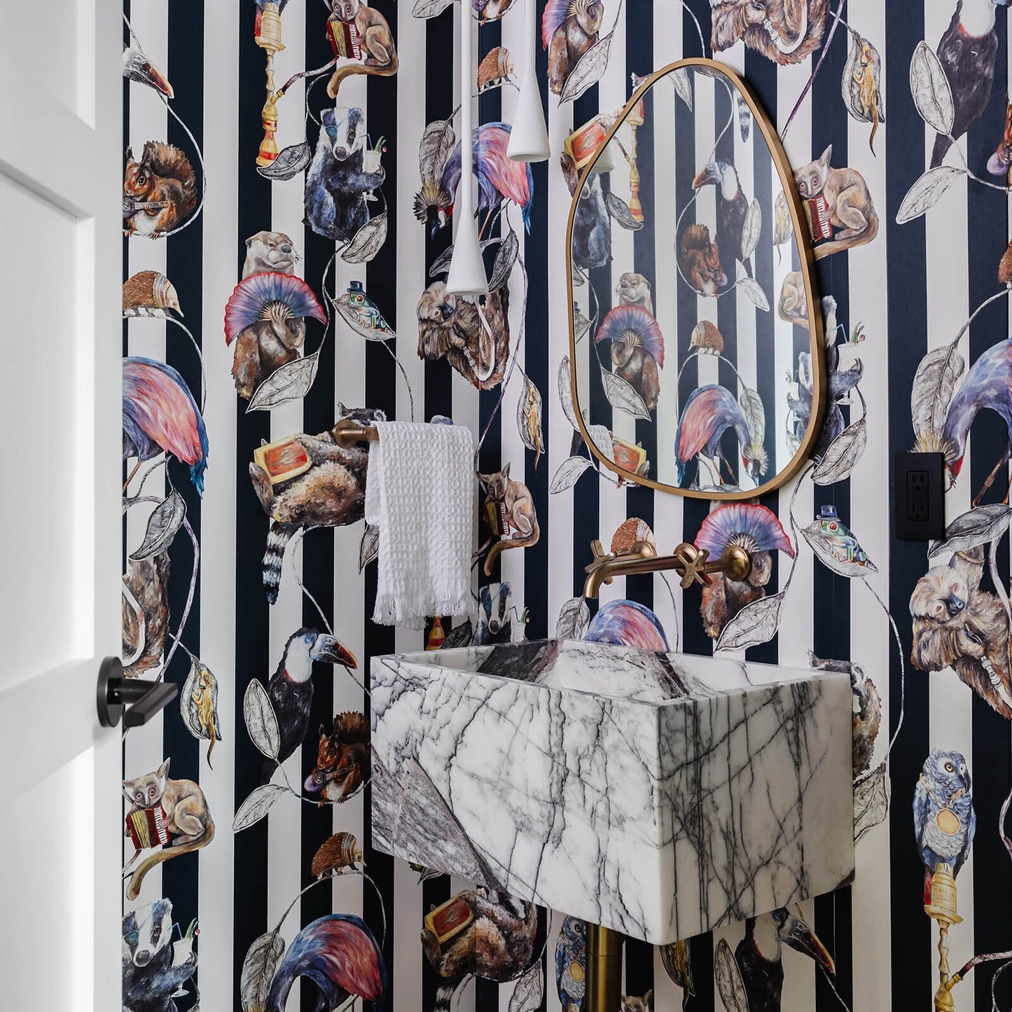 Hackney Empire Stripe Wallpaper - Midnight - House of Hackney - 1 - WA - HAC - DI - MID - STR - Premier Wallcovering