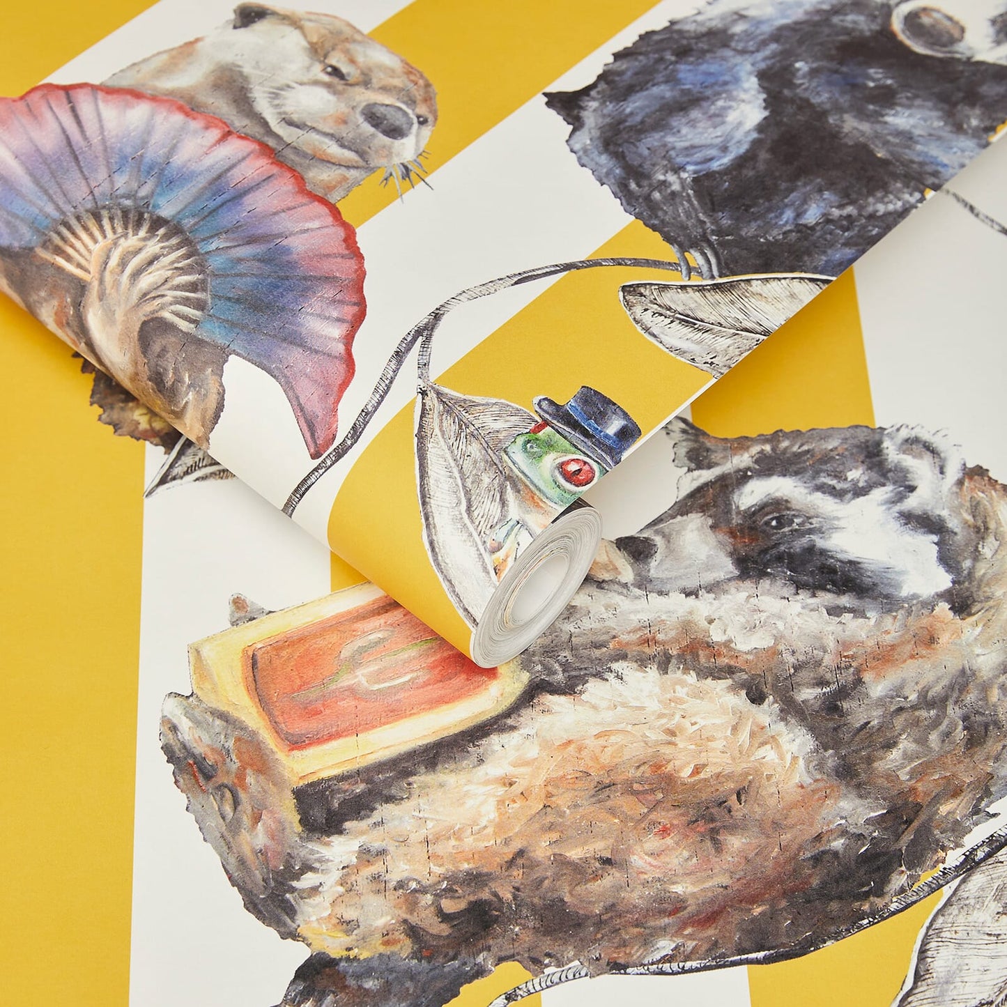 Hackney Empire Stripe Wallpaper - Ochre - House of Hackney - 1 - WA - HAC - DI - OCH - STR - Premier Wallcovering