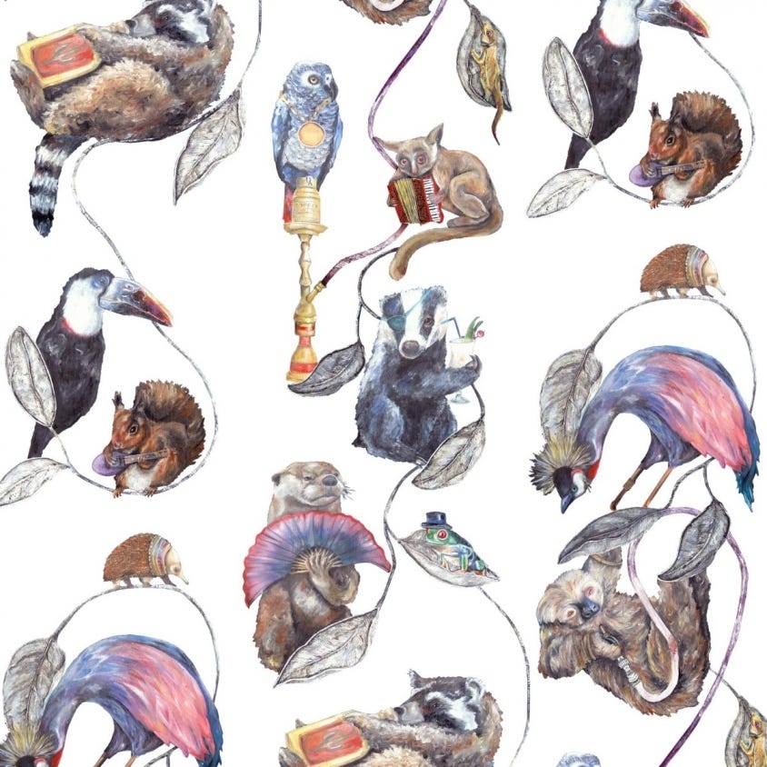 Hackney Empire Wallpaper - House of Hackney - 1 - WA - HAC - DI - WHT - XXX - Premier Wallcovering