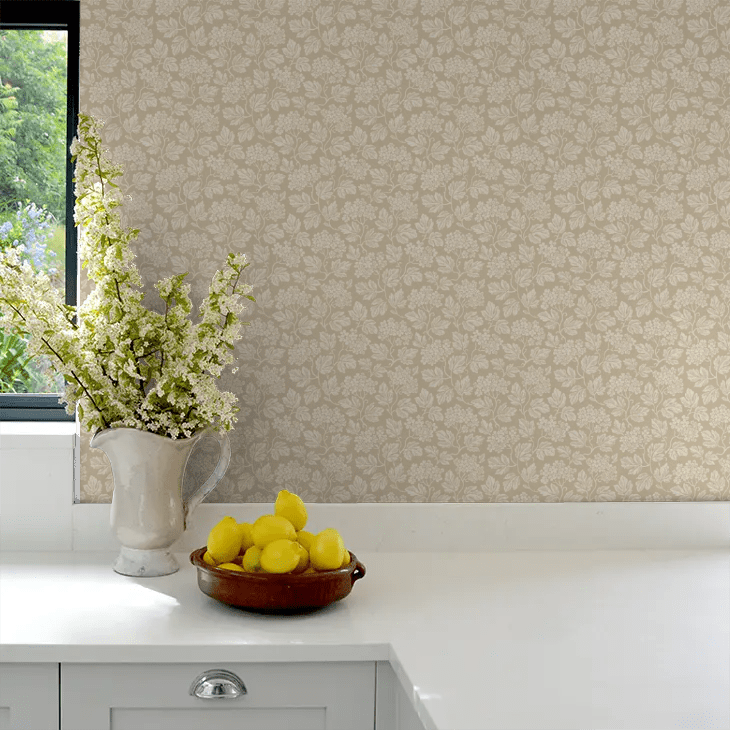 Hagtorn Wallpaper - Beige - Boråstapeter - 8080 - Premier Wallcovering