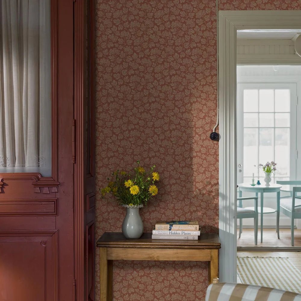 Hagtorn Wallpaper - Red - Boråstapeter - 8081 - Premier Wallcovering