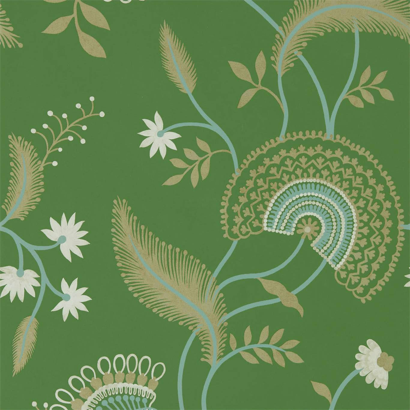 Hakimi Wallpaper - Emerald - Sanderson - DCPW216768 - Premier Wallcovering