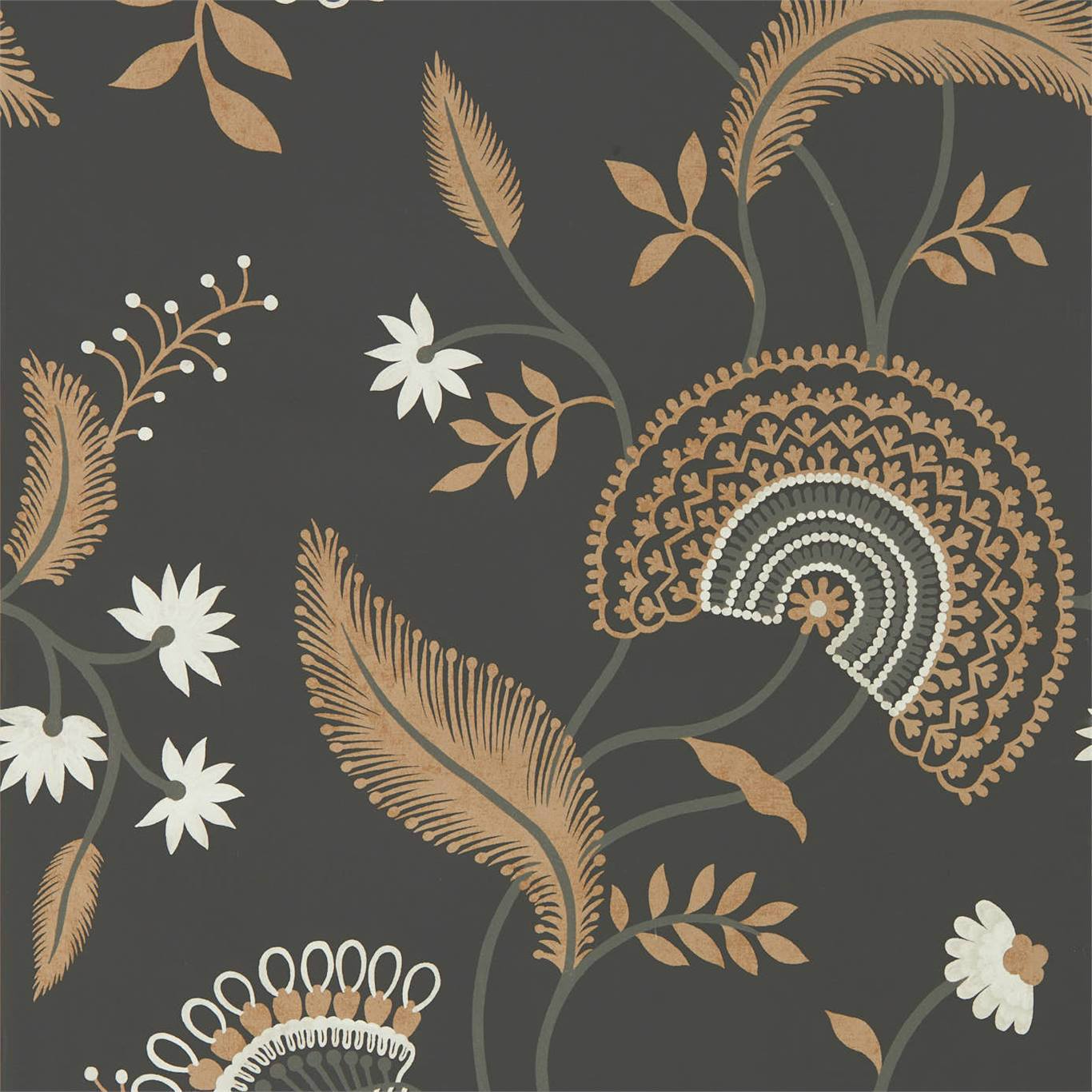 Hakimi Wallpaper - Ebony - Sanderson - DCPW216769 - Premier Wallcovering