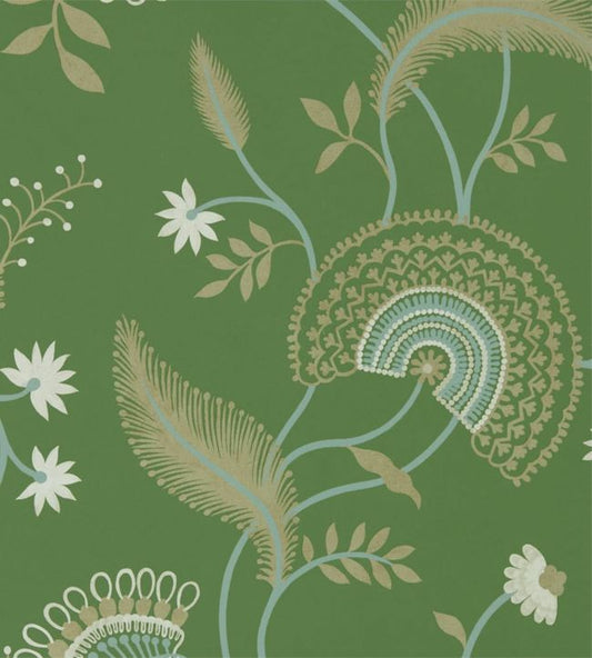 Hakimi Wallpaper - Emerald - DCPW216768 - Sanderson - Premier Wallcovering