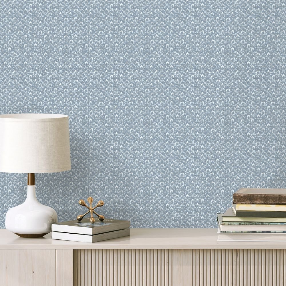 Halewick Wallpaper - Duckegg Blue - Timothy Wilman - TW2523 - Premier Wallcovering