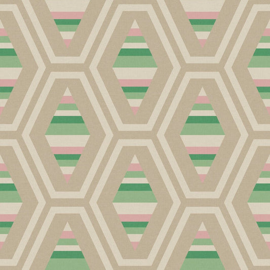 Hallaton Kilim Garden Wallpaper - Green - Joules - 118581 - Premier Wallcovering