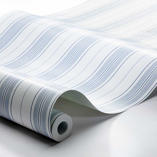 Hamnskar Stripe Wallpaper - Blue - Boråstapeter - 8875 - Premier Wallcovering