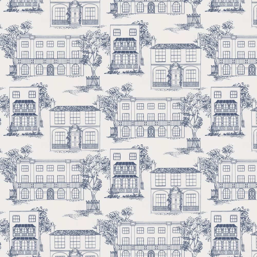 Hampstead Wallpaper - Mid Blue - Little Greene - 0288HAMIDBL - Premier Wallcovering