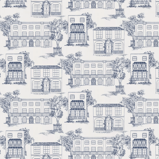 Hampstead Wallpaper - Mid Blue - Little Greene - 0288HAMIDBL - Premier Wallcovering