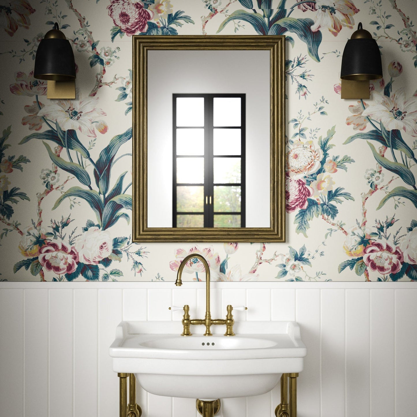 Hampton Wallpaper - Old Rose - Warner House - Premier Wallcovering