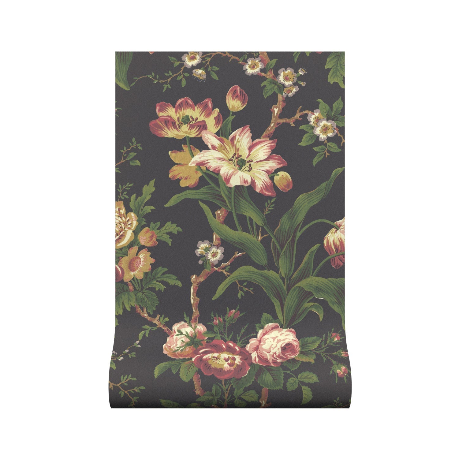 Hampton Wallpaper - Noir - Warner House - Premier Wallcovering