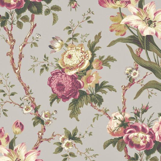 Hampton Wallpaper - Grey - Warner House - Premier Wallcovering