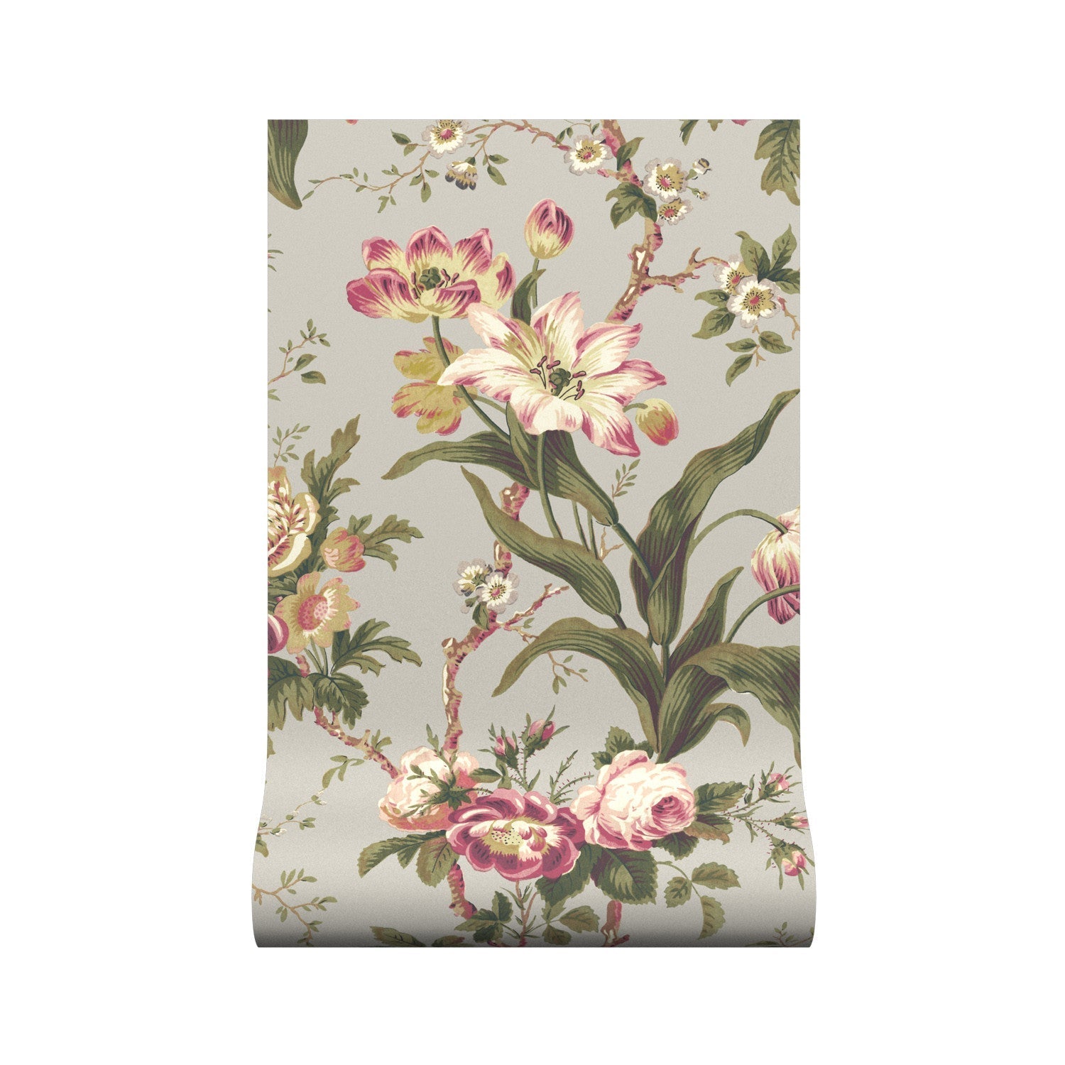 Hampton Wallpaper - Grey - Warner House - Premier Wallcovering