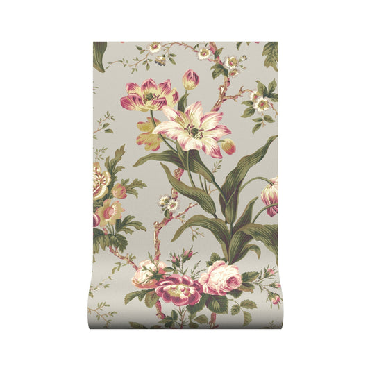 Hampton Wallpaper - Grey - Warner House - Premier Wallcovering