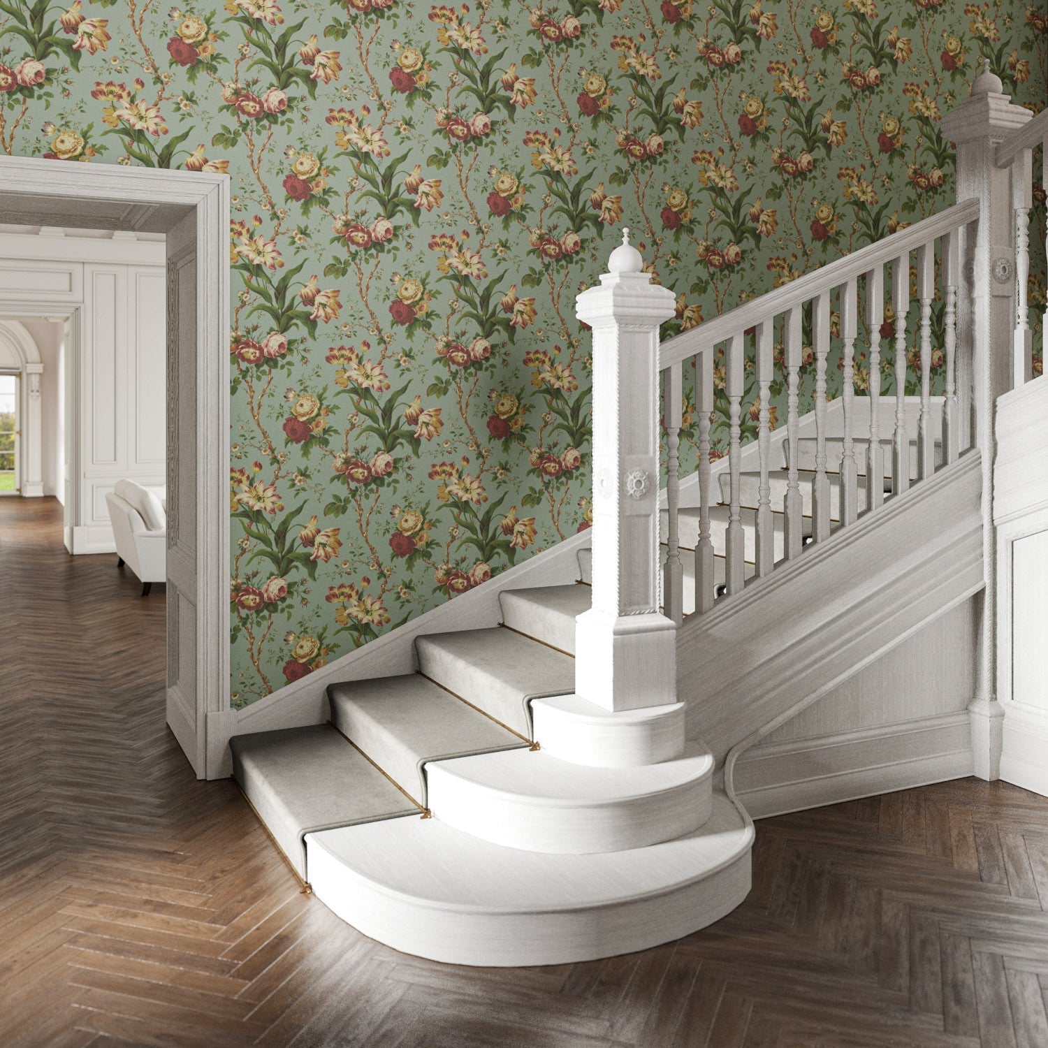 Hampton Wallpaper - Laurel - Warner House - Premier Wallcovering