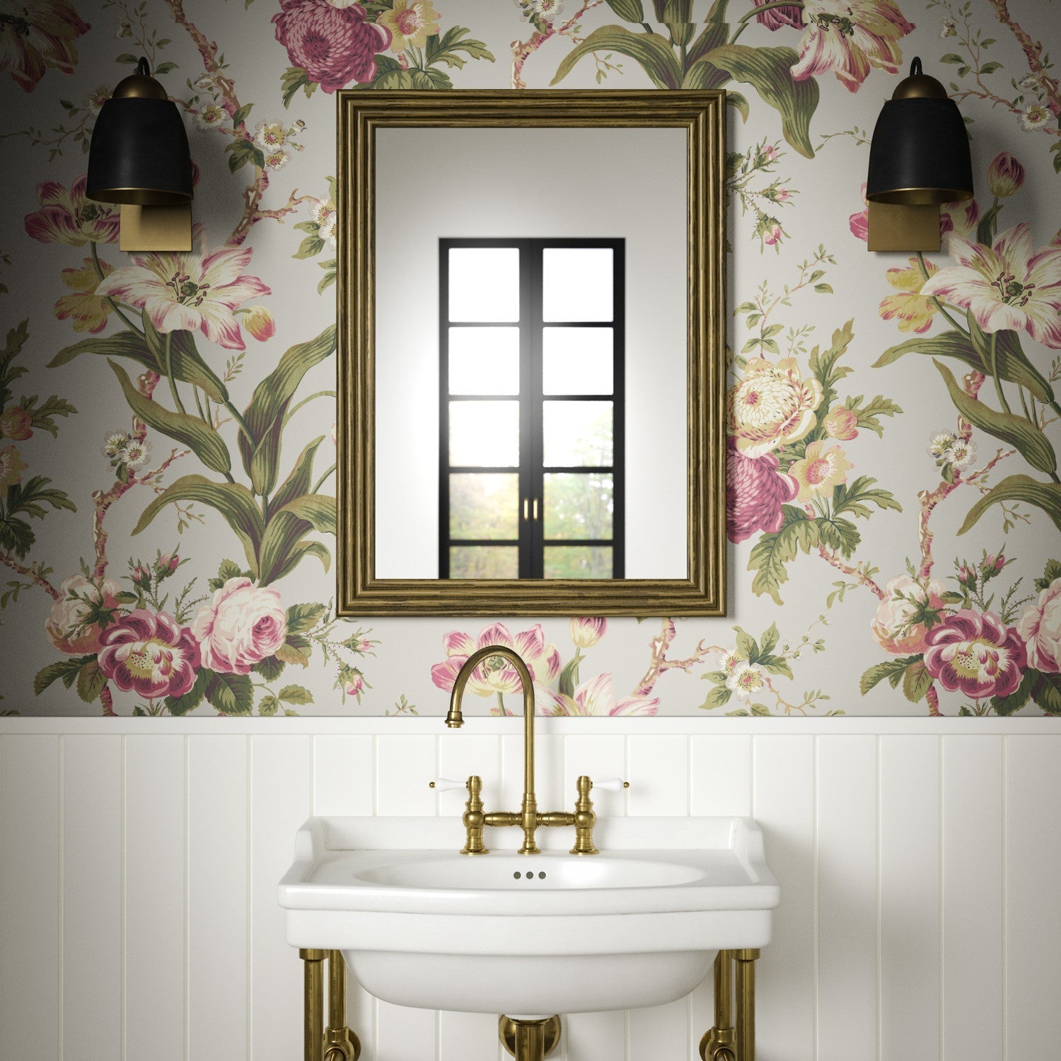 Hampton Wallpaper - Grey - Warner House - Premier Wallcovering