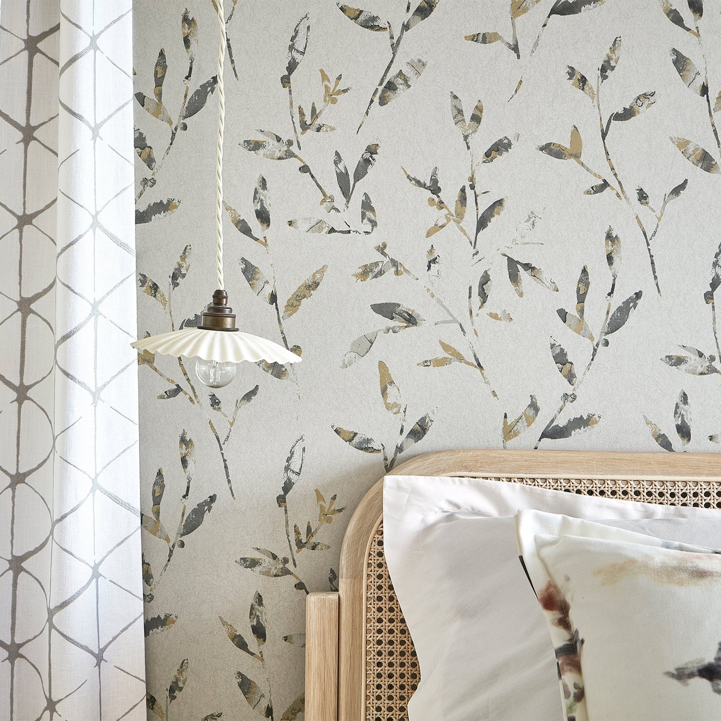 Hana Trail Wallpaper - Powder Blue - Villa Nova - W546/01 - Premier Wallcovering