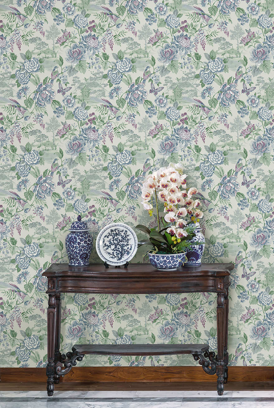Hana Wallpaper - Blue - Holden Décor - 91832 - Premier Wallcovering