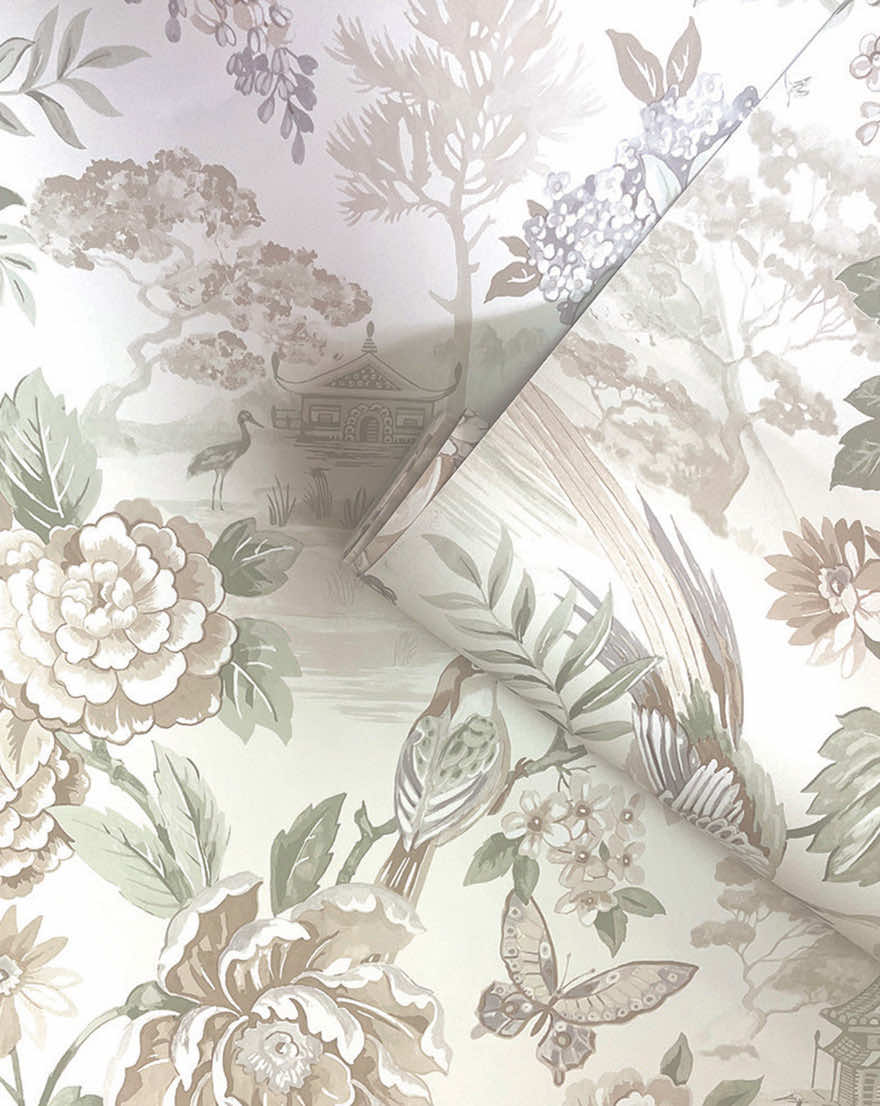 Hana Wallpaper - Cream - Holden Décor - 91833 - Premier Wallcovering