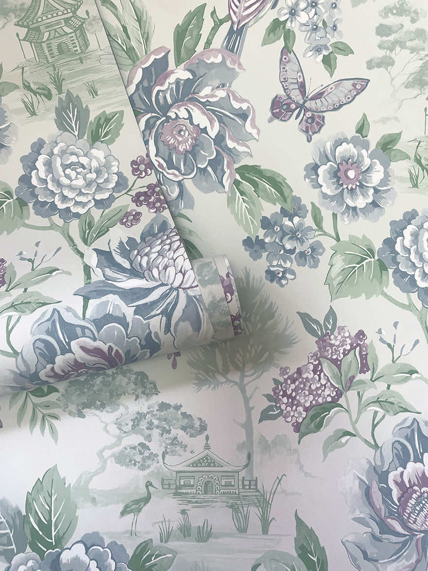 Hana Wallpaper - Blue - Holden Décor - 91832 - Premier Wallcovering