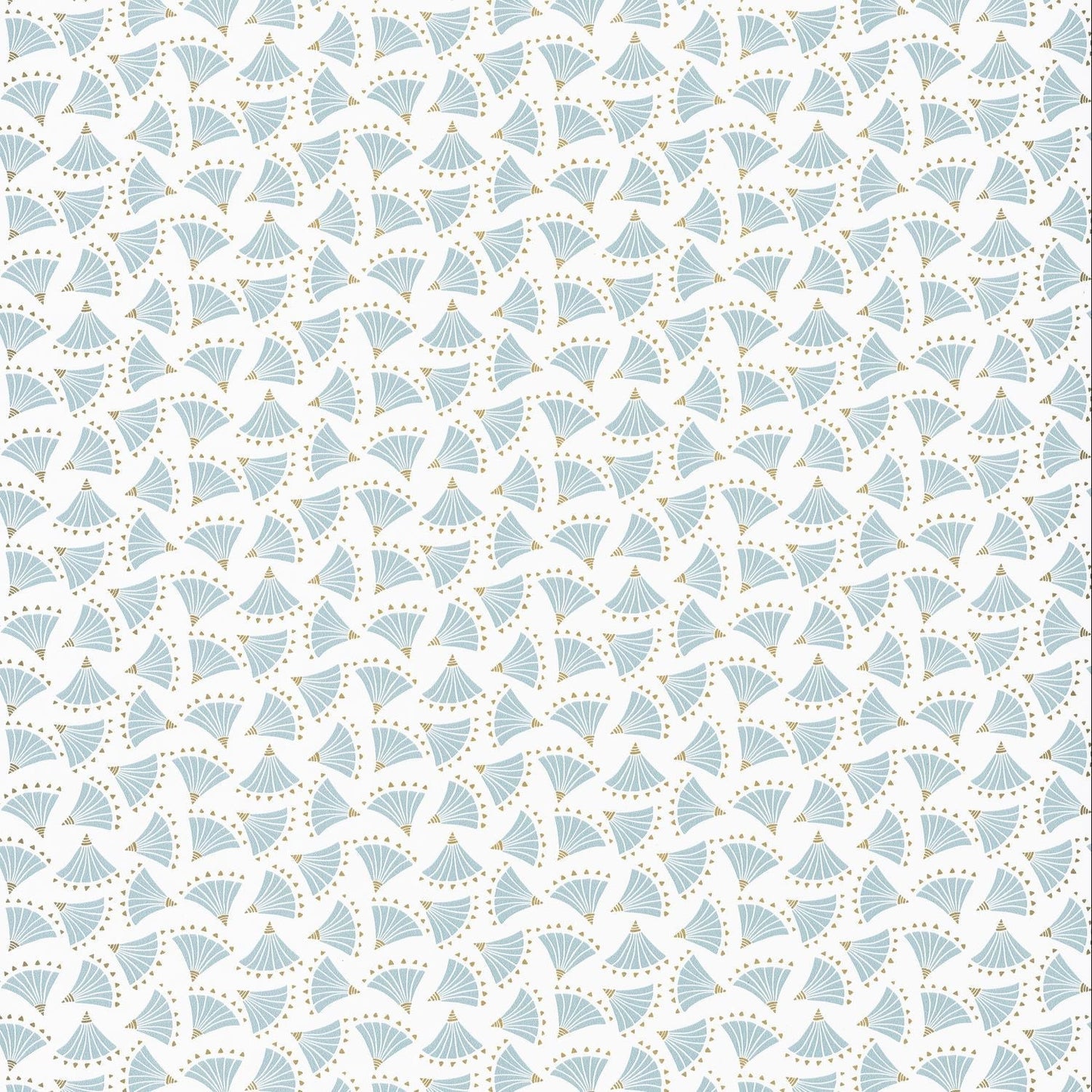 Hanami Origami Wallpaper - Bleu Clair/ Gold - Caselio - 100366100 - Premier Wallcovering