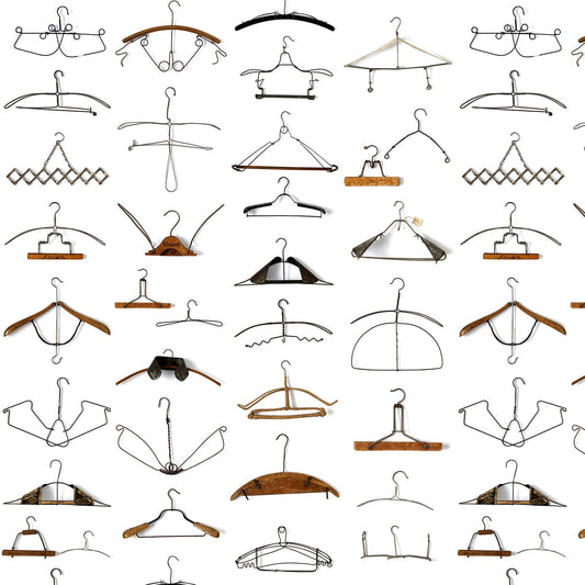 Hangers Wallpaper - White - NLXL - DRO - 02 - Premier Wallcovering