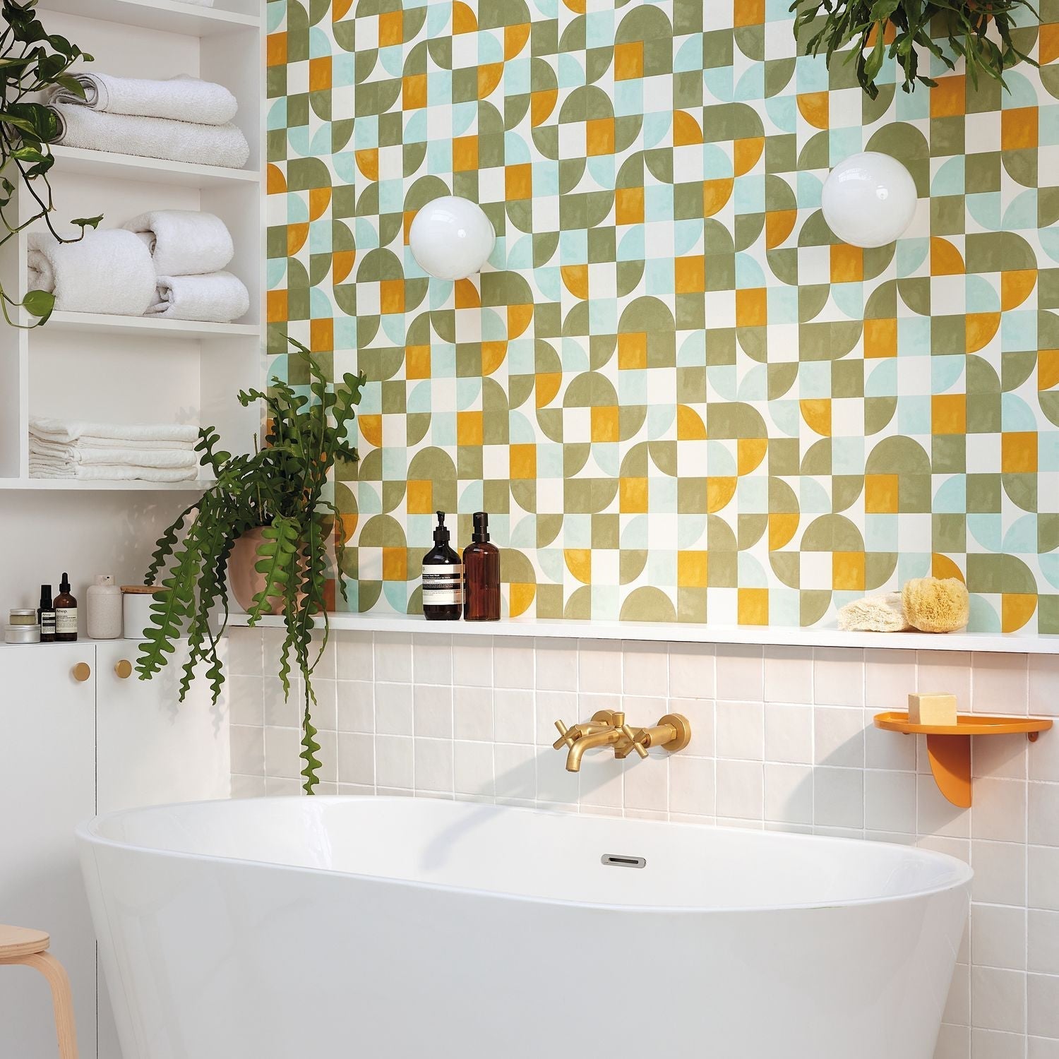 Happiness Wallpaper - Kaki Orange - Caselio - 105360387 - Premier Wallcovering