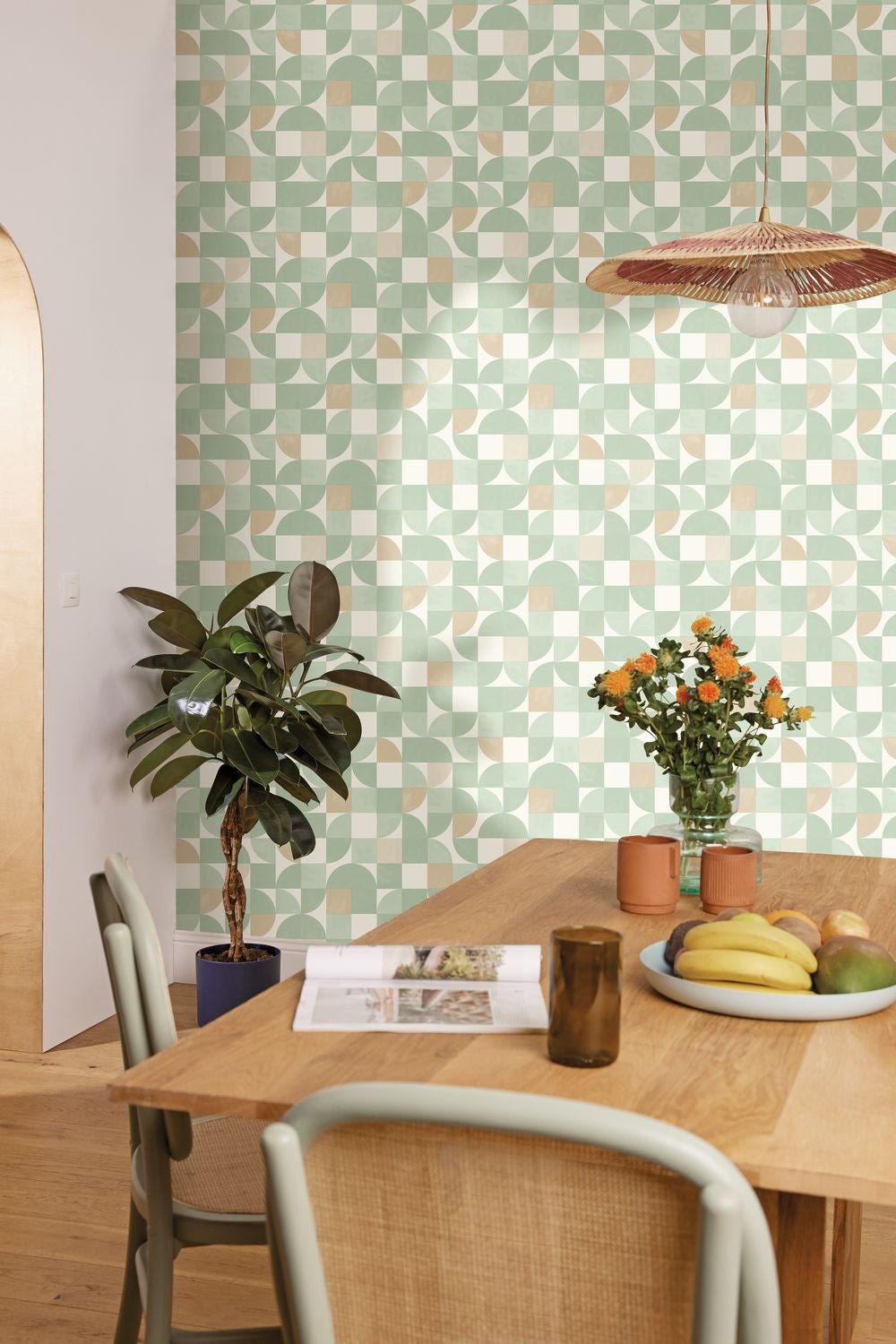 Happiness Wallpaper - Vert D'eau - Caselio - 105360776 - Premier Wallcovering