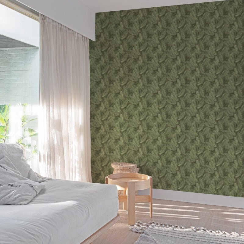 Happy Leaf Motif Wallpaper - Green - Grandeco - A70203 - Premier Wallcovering