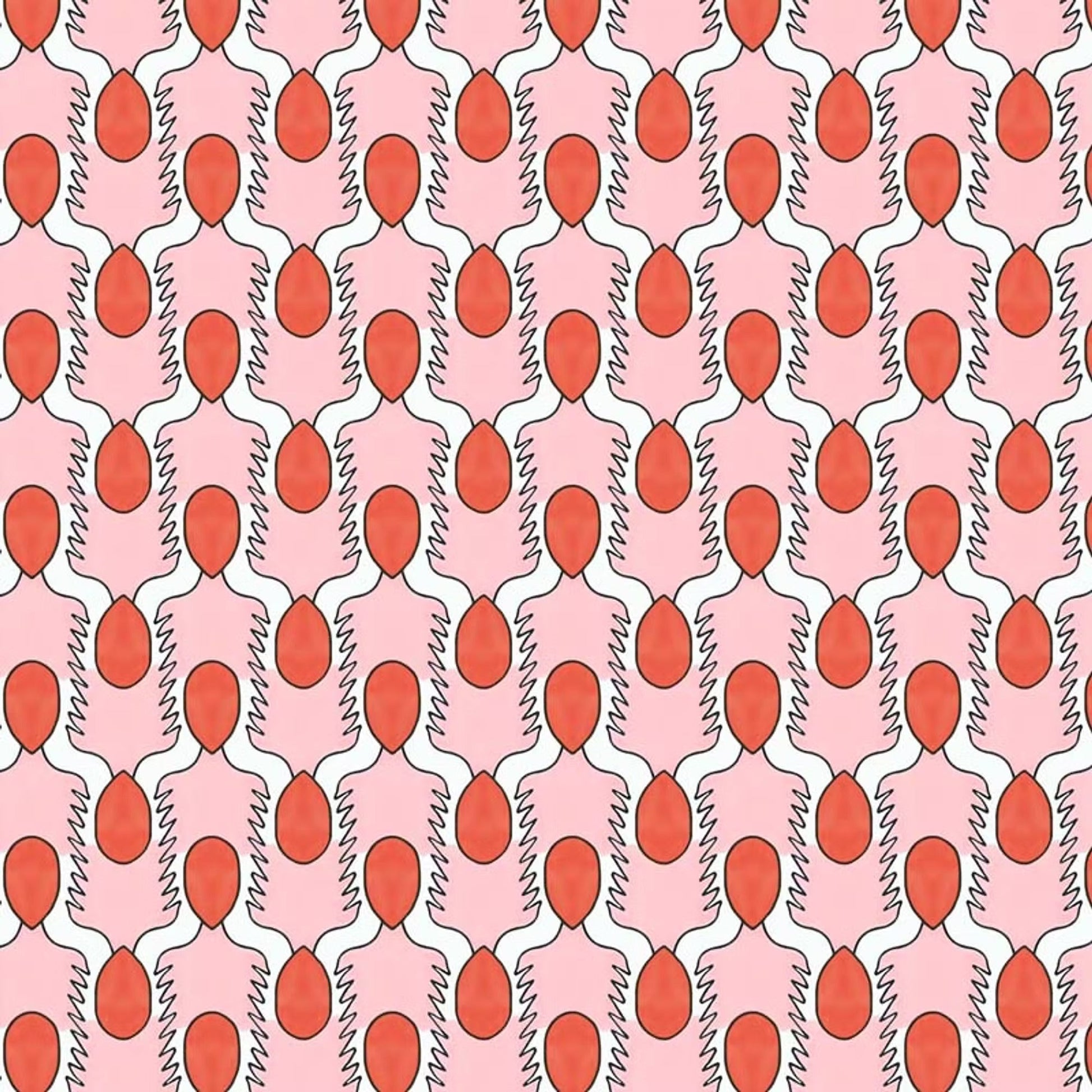 Happy People Wallpaper - Pink - Ottoline - W/HAPPY/101/1 - Premier Wallcovering