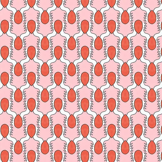 Happy People Wallpaper - Pink - Ottoline - W/HAPPY/101/1 - Premier Wallcovering