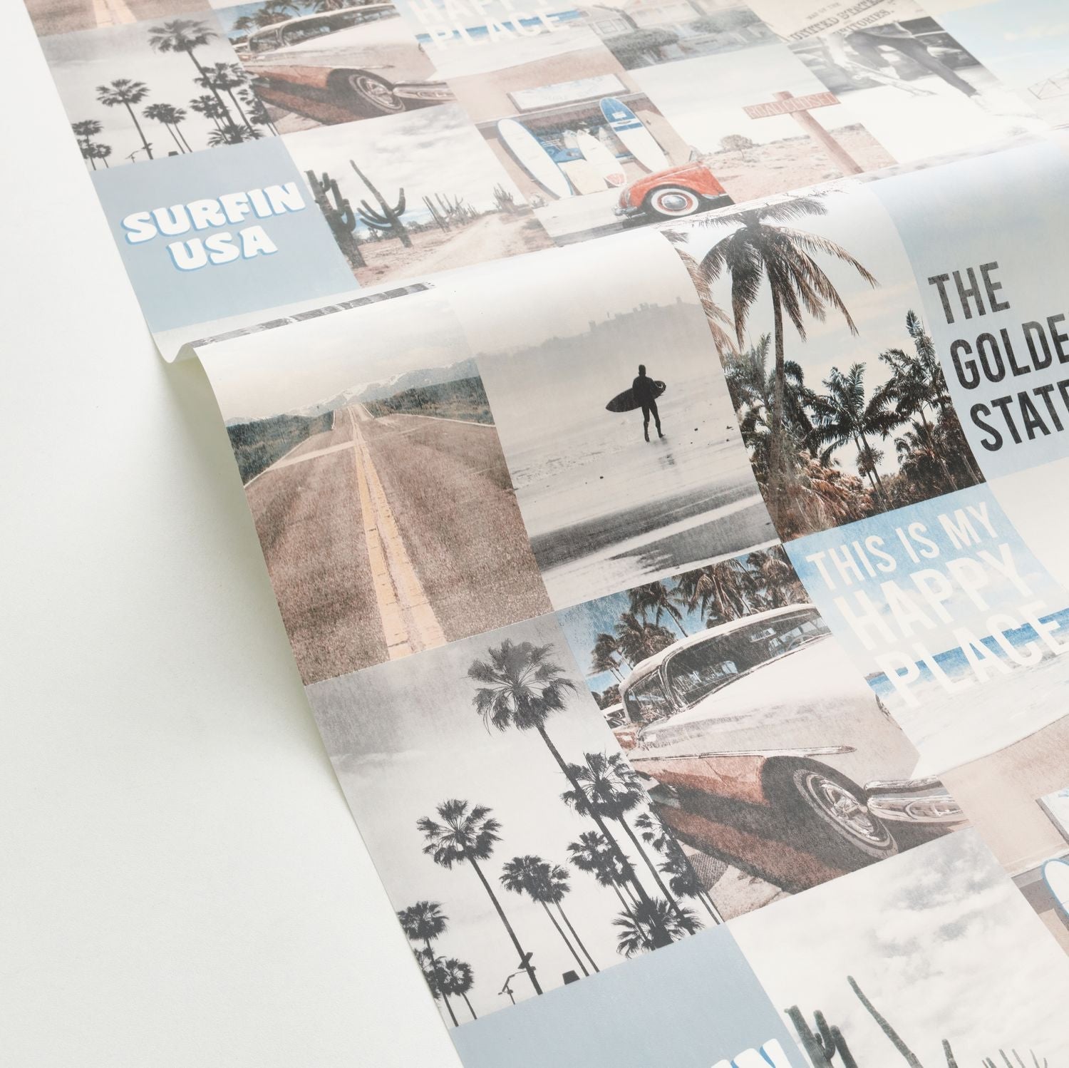 Happy Place Wallpaper - Bleu Gris - Caselio - 103346090 - Premier Wallcovering