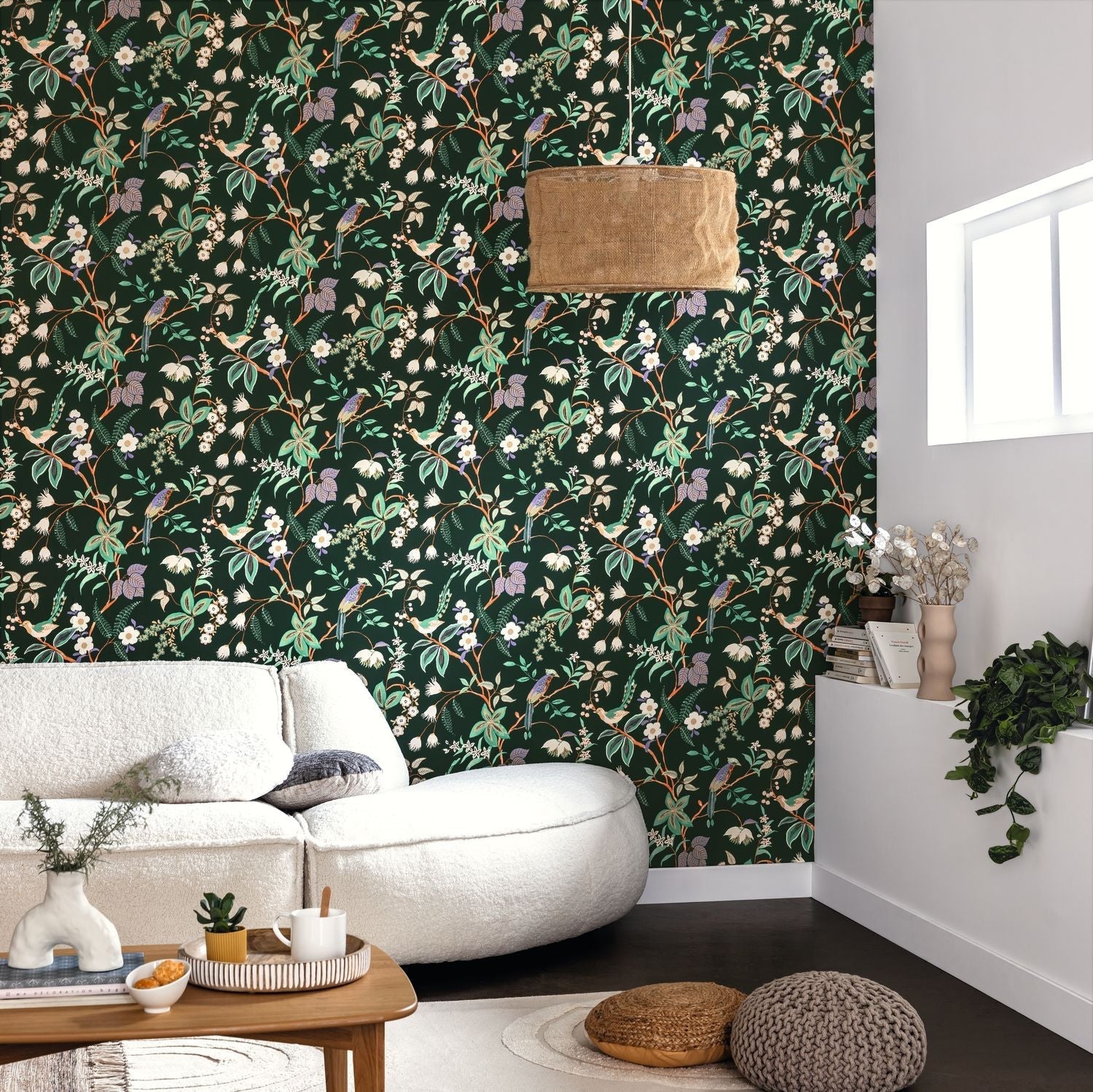 Happy Wallpaper - Vieux Vert - Caselio - 104067576 - Premier Wallcovering