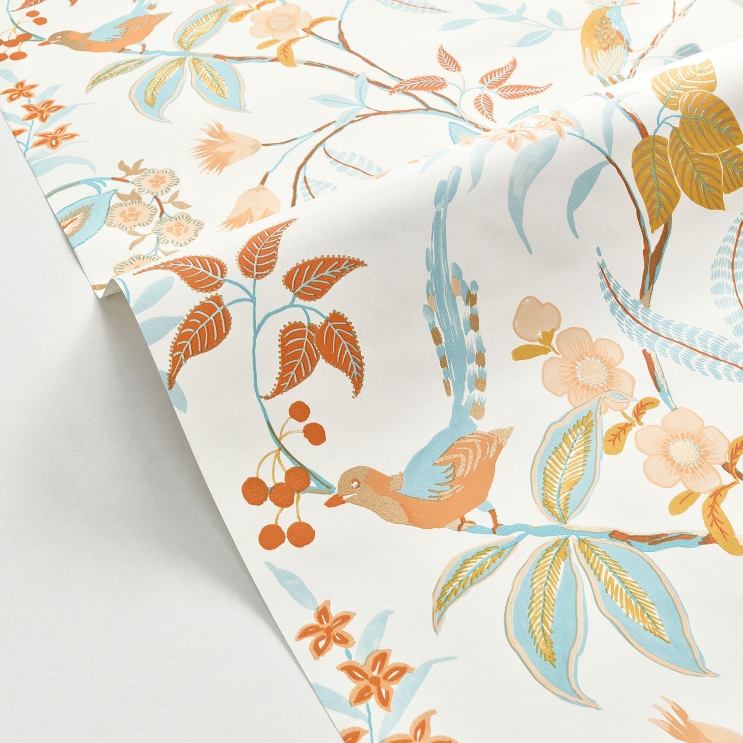 Happy Wallpaper - Orange Bleu Clair - Caselio - 104060354 - Premier Wallcovering