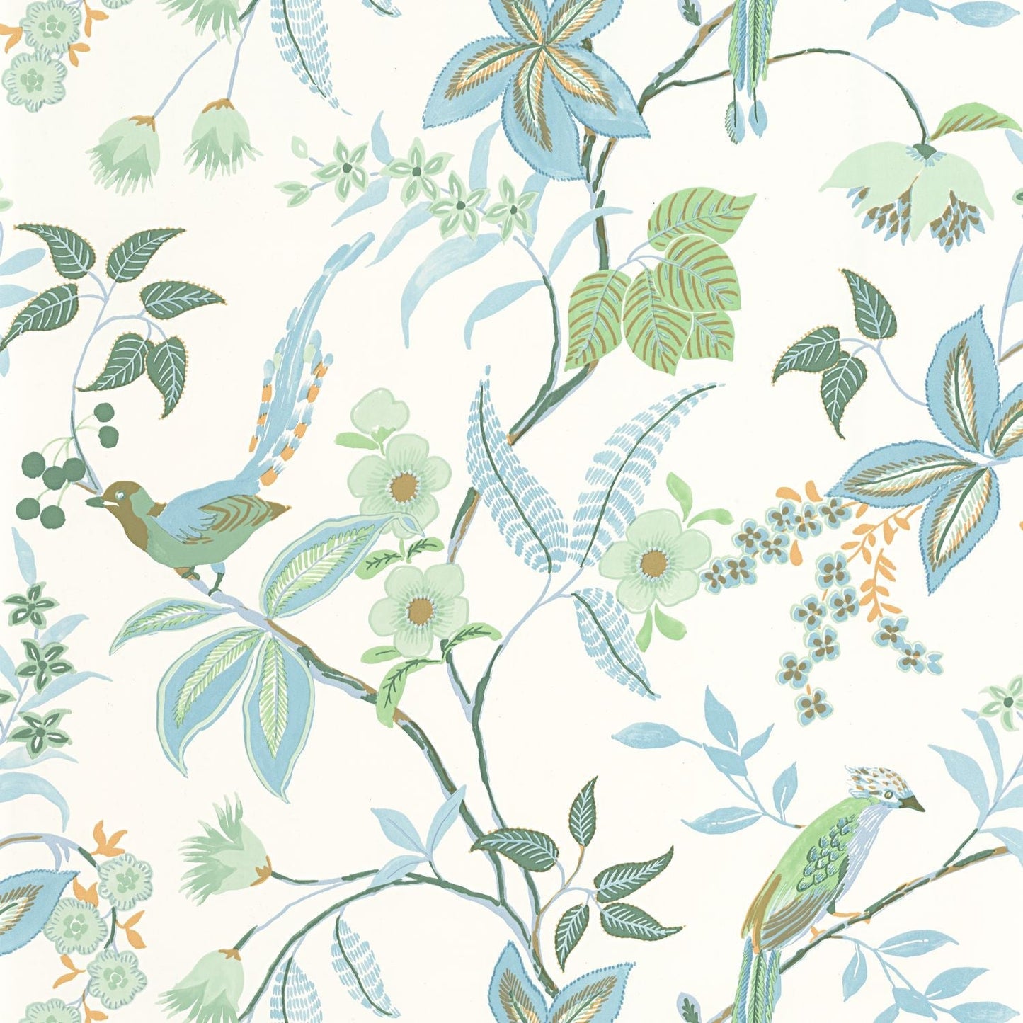 Happy Wallpaper - Bleu Porcelaine - Caselio - 104060643 - Premier Wallcovering