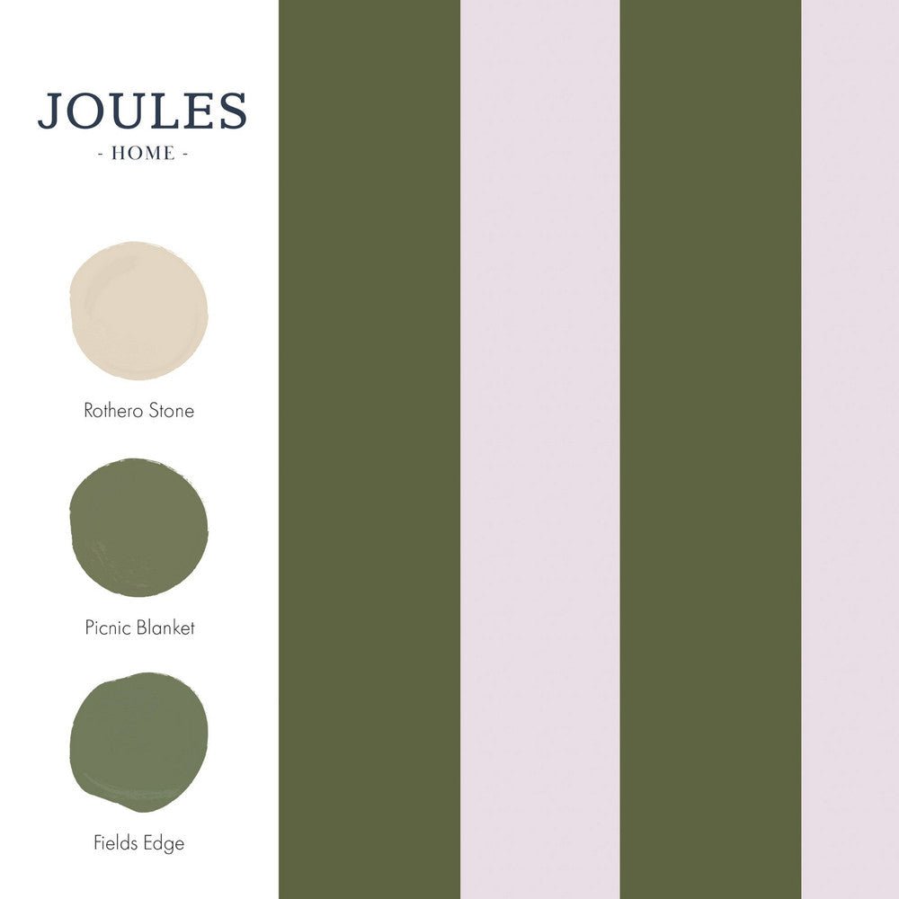Harborough Stripe Wallpaper - Olive Green - Joules - 118548 - Premier Wallcovering