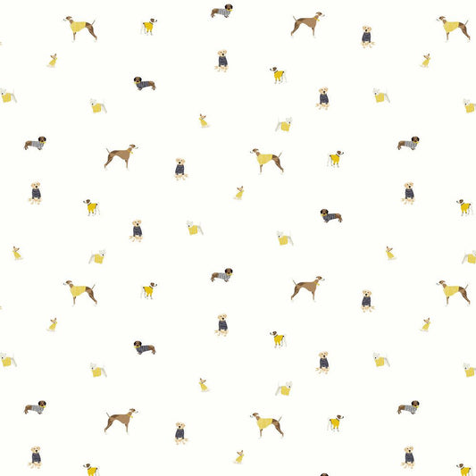 Harbour Dogs Wallpaper - Cream - Joules - 118560 - Premier Wallcovering