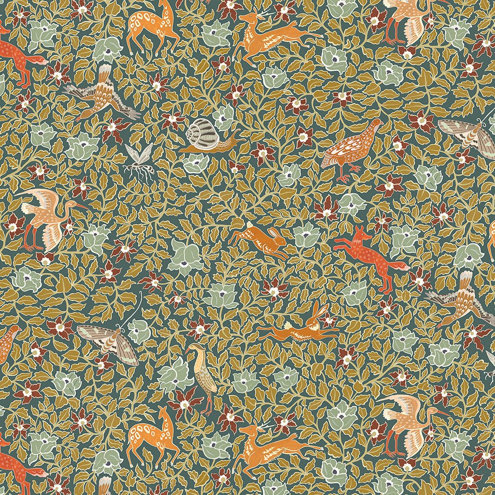 Haresfield Walk Wallpaper - Petrol - Josephine Munsey - JMW-104711 - Premier Wallcovering