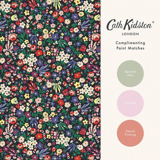Harmony Ditsy Wallpaper - Night - 125505 - Cath Kidston - Premier Wallcovering